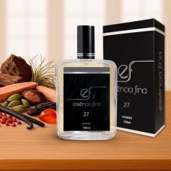 Perfume Essência Fina 27 Masculino 100ml - Oud Wood