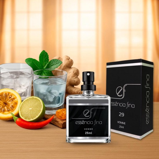 Perfume Essência Fina 29 Masculino 25ml - 212 VIP Men