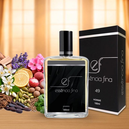 Perfume Essência Fina 49 Masculino 100ml - Silver Scent